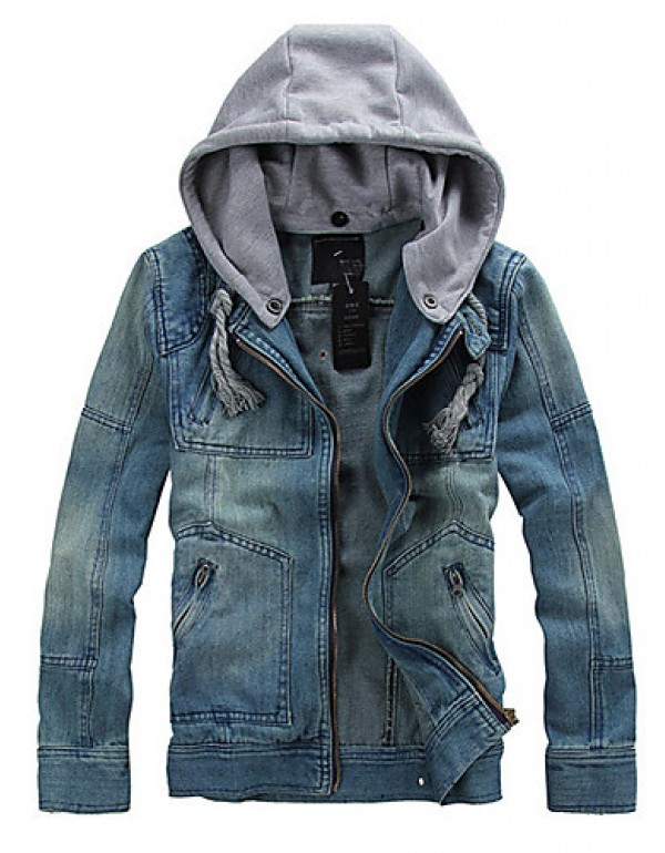 Man Fashion Detachable Denim Jacket Men Sportswear Outdoors Casual Jackets Jeans Jacket Men Plus Size SOUH7